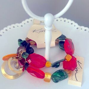 New with tags! Adorable Kim Rogers jeweled stretchy  “Autumn Shell” bracelet!